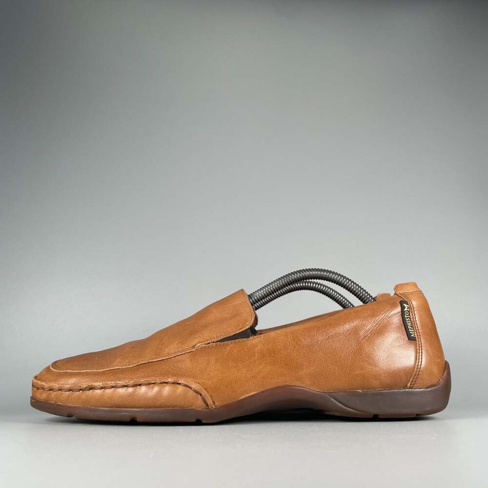 Mephisto Cool-Air Men's Size 9.5 Brown Leather Slip-On Casual Loafers Dress Shoe